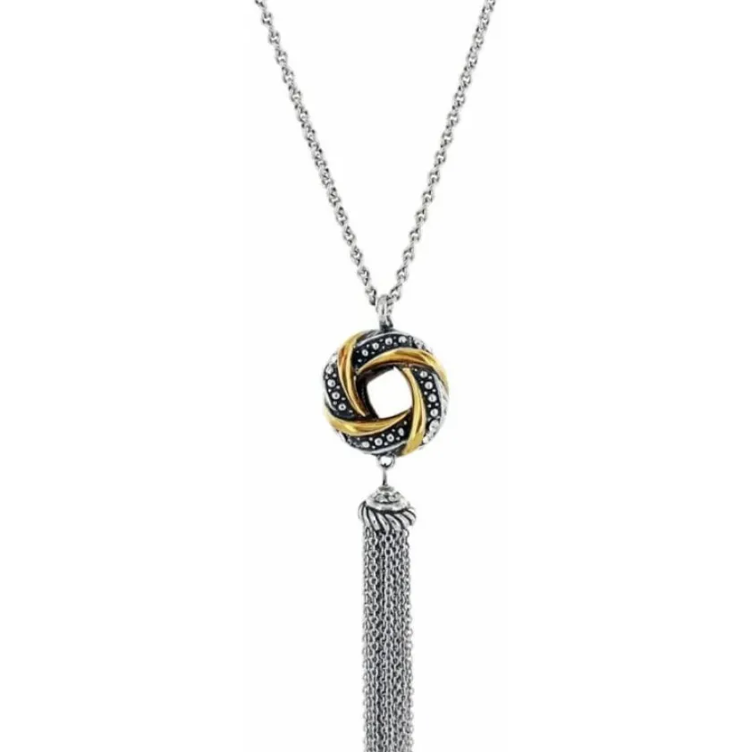 Brighton Tres Twist Long Necklace Silver-Gold New