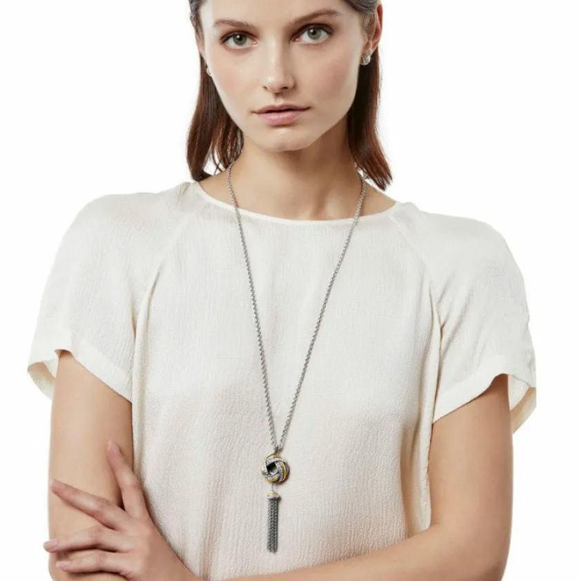 Brighton Tres Twist Long Necklace Silver-Gold New