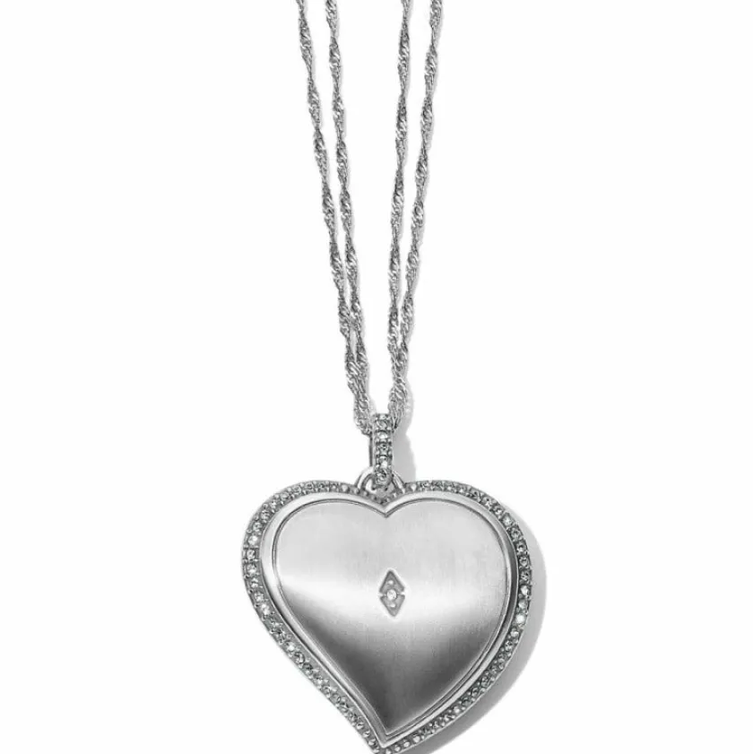 Brighton Trust Your Journey Convertible Reversible Large Heart Necklace Silver-Multi Online