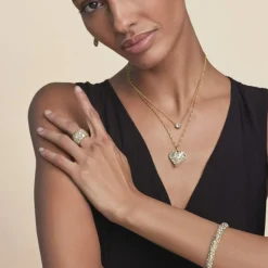 Brighton Trust Your Journey en Double Hinged Bangle Gold Clearance