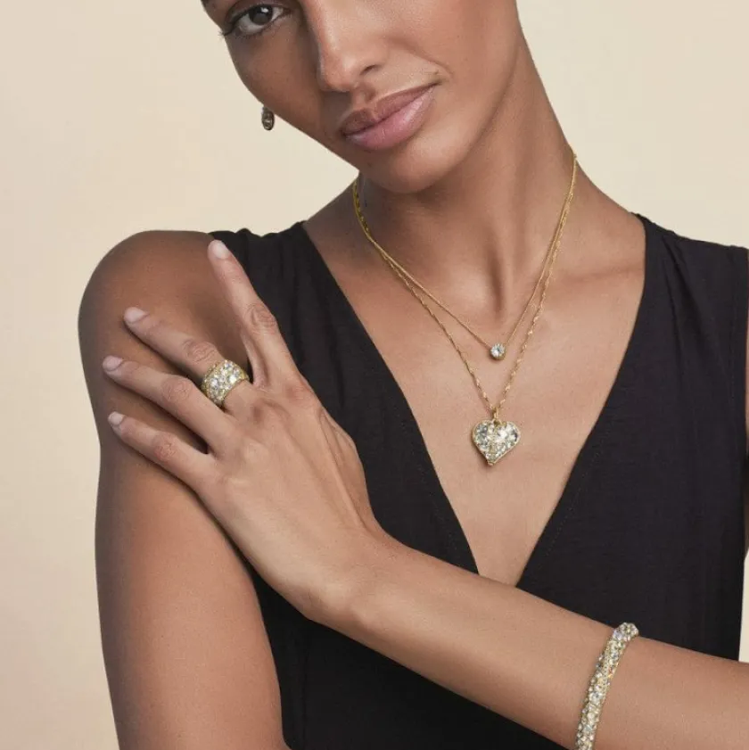 Brighton Trust Your Journey en Double Hinged Bangle Gold Clearance