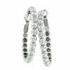 Brighton Twinkle Granulation Large Hoops Silver Clearance