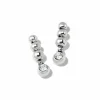 Brighton Twinkle Granulation Post Drop Earrings Silver New
