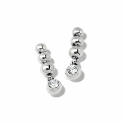 Brighton Twinkle Granulation Post Drop Earrings Silver New