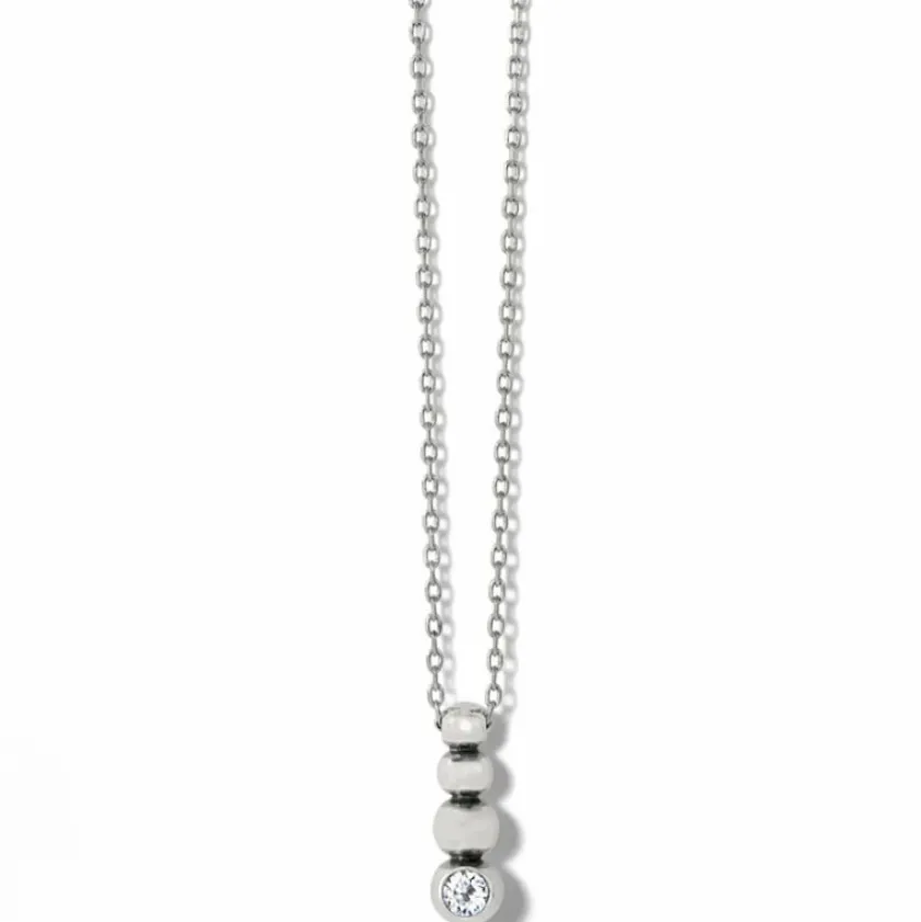 Brighton Twinkle Granulation Reversible Drop Necklace Silver Hot