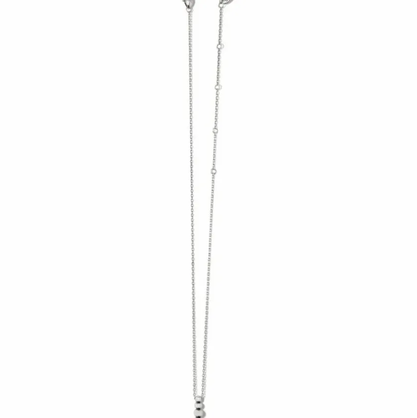Brighton Twinkle Granulation Reversible Drop Necklace Silver Hot