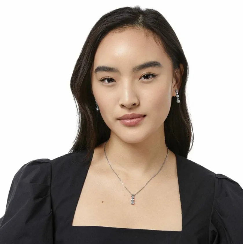 Brighton Twinkle Granulation Reversible Drop Necklace Silver Hot