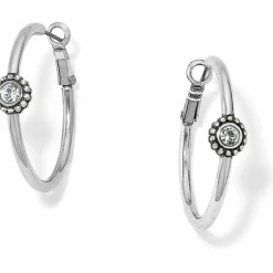 Brighton Twinkle Medium Hoop Post Earrings Silver Clearance