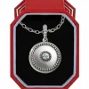 Brighton Twinkle Small Round Locket Necklace Box Set Silver Fashion