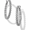 Brighton Twinkle Splendor Medium Hoop Earrings Silver Discount