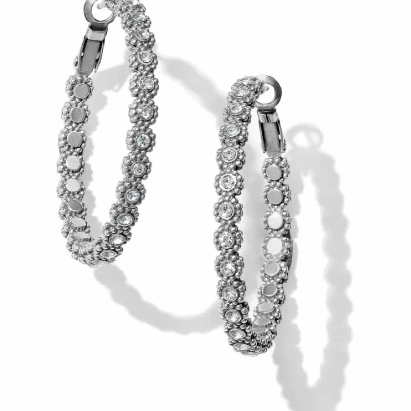 Brighton Twinkle Splendor Medium Hoop Earrings Silver Discount