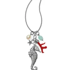 Brighton Under The Sea Convertible Necklace Silver-Pearl New