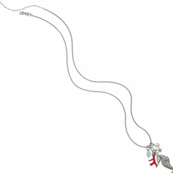 Brighton Under The Sea Convertible Necklace Silver-Pearl New