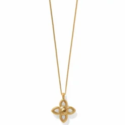 Brighton Venetian Gems Flower Petite Necklace Gold-Red Discount
