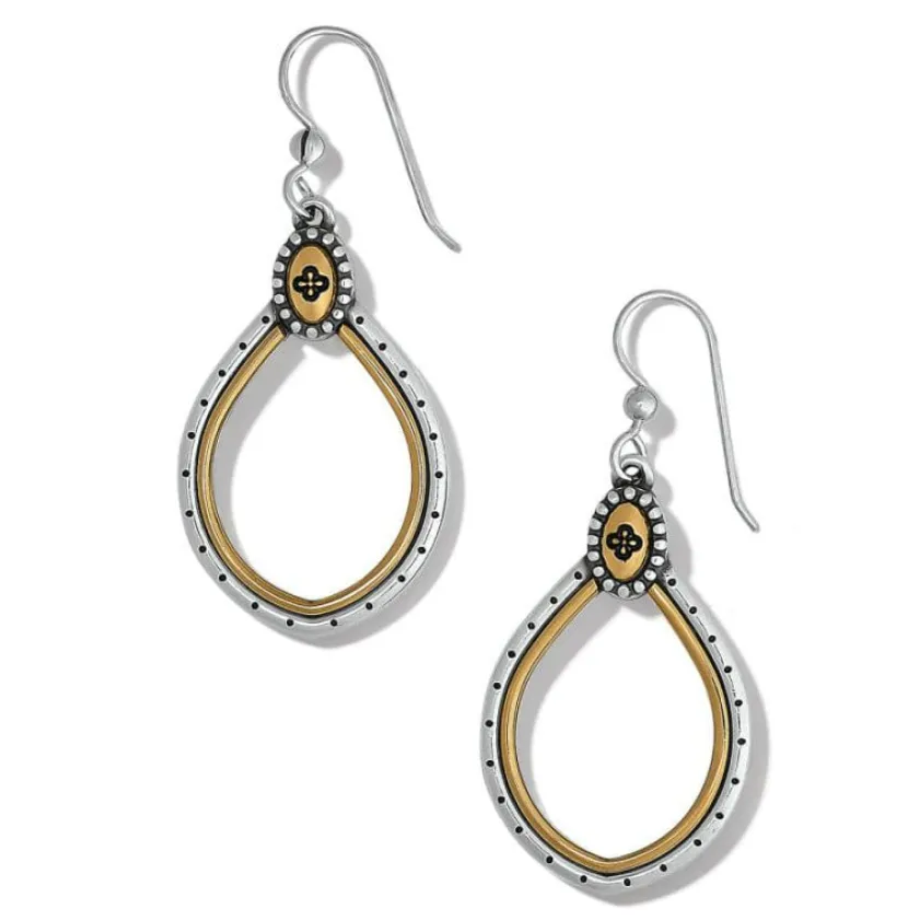 Brighton Venezia Teardrop French Wire Earrings Silver-Gold Clearance