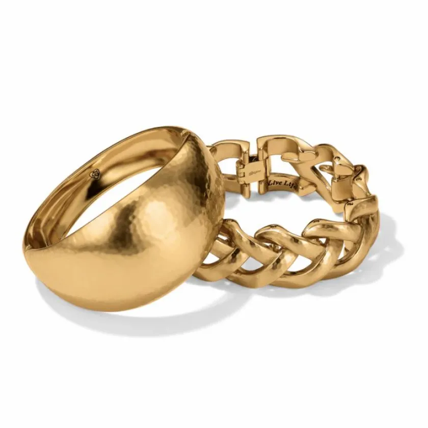 Brighton Versailles Collonade Hinged Bangle BrushedGold Clearance