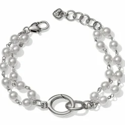 Brighton Victoria Charm Bracelet Silver-Pearl Outlet