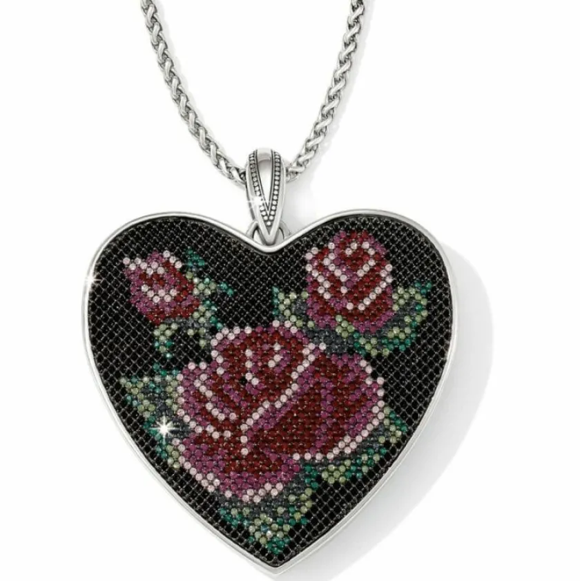 Brighton Victorian Rose Long Necklace Silver-Multi Best