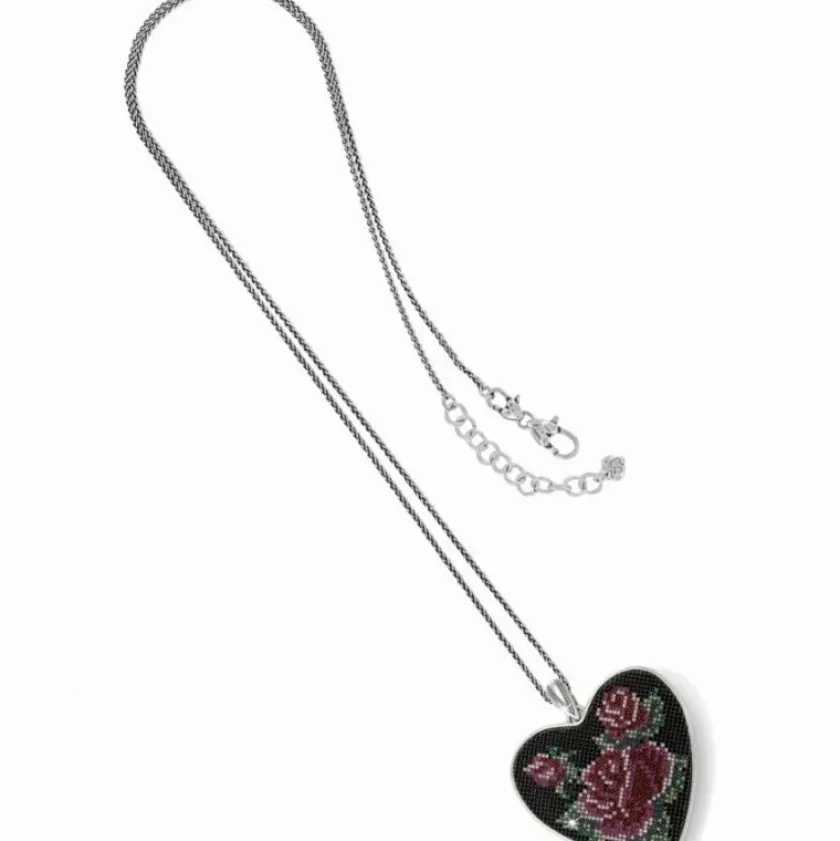 Brighton Victorian Rose Long Necklace Silver-Multi Best