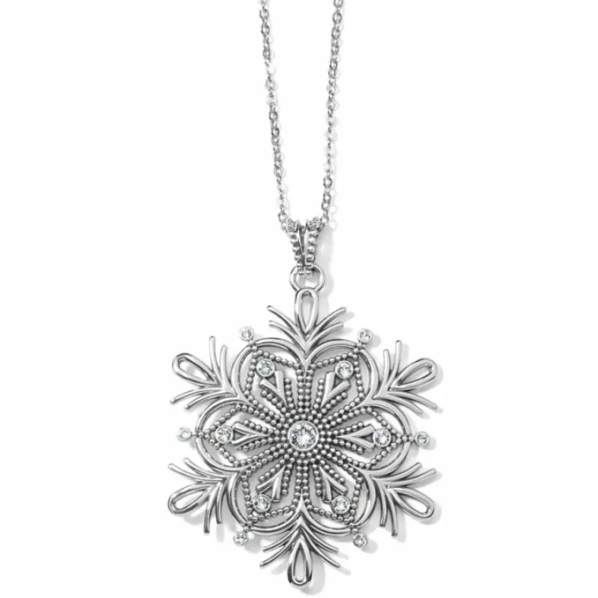 Brighton Winter Bliss Snowflake Convertible Necklace Silver Discount