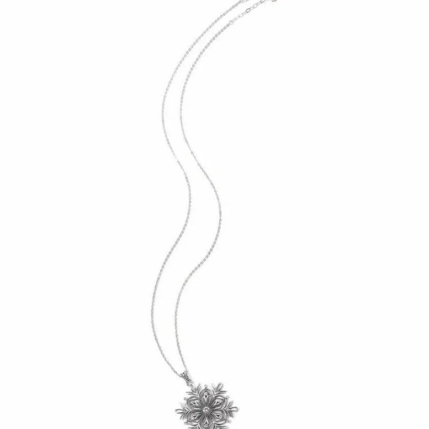 Brighton Winter Bliss Snowflake Convertible Necklace Silver Discount