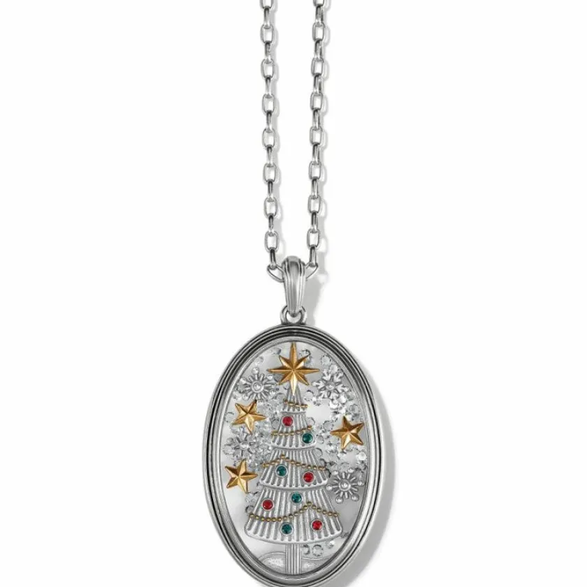 Brighton Wonderful Christmas Time Shaker Necklace Silver-Gold Discount