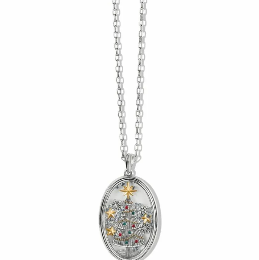 Brighton Wonderful Christmas Time Shaker Necklace Silver-Gold Discount
